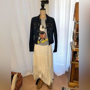 American Eagle Women's Denim Jean Trucker Jacket M Slim Fit